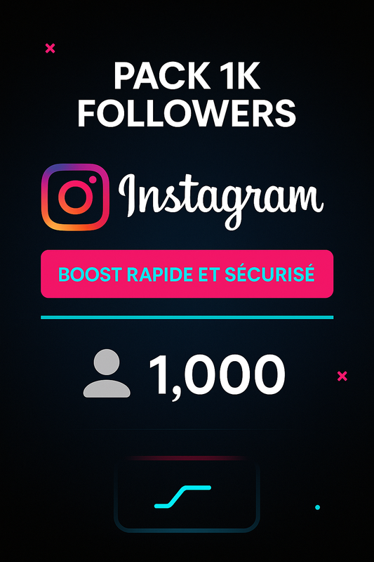Pack 1K Followers Instagram – Visibilité instantanée
