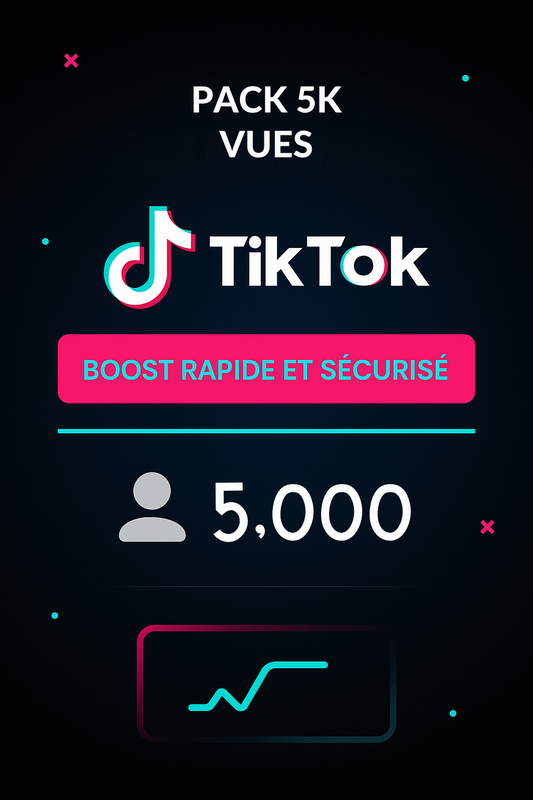 ✅ TikTok Vues – Boost Classique (5 000 vues)